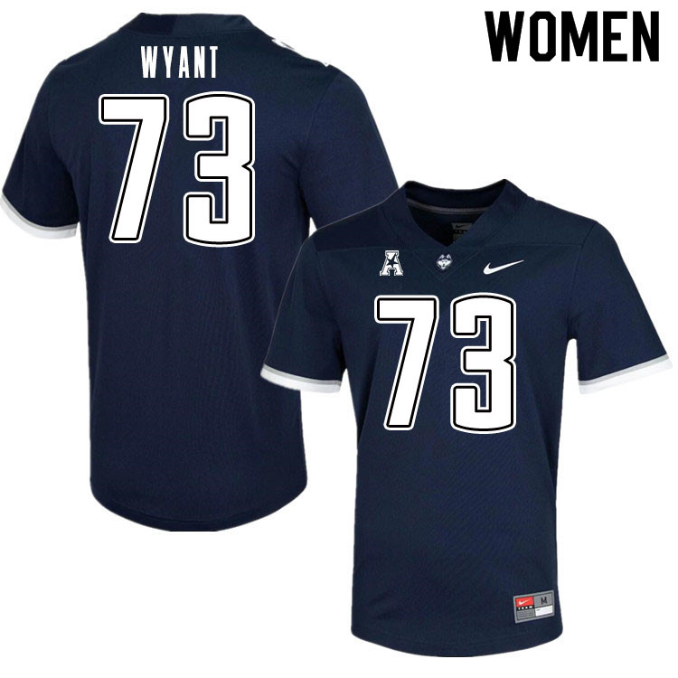 Women #73 Alex Wyant Uconn Huskies College Football Jerseys Sale-Navy - Click Image to Close